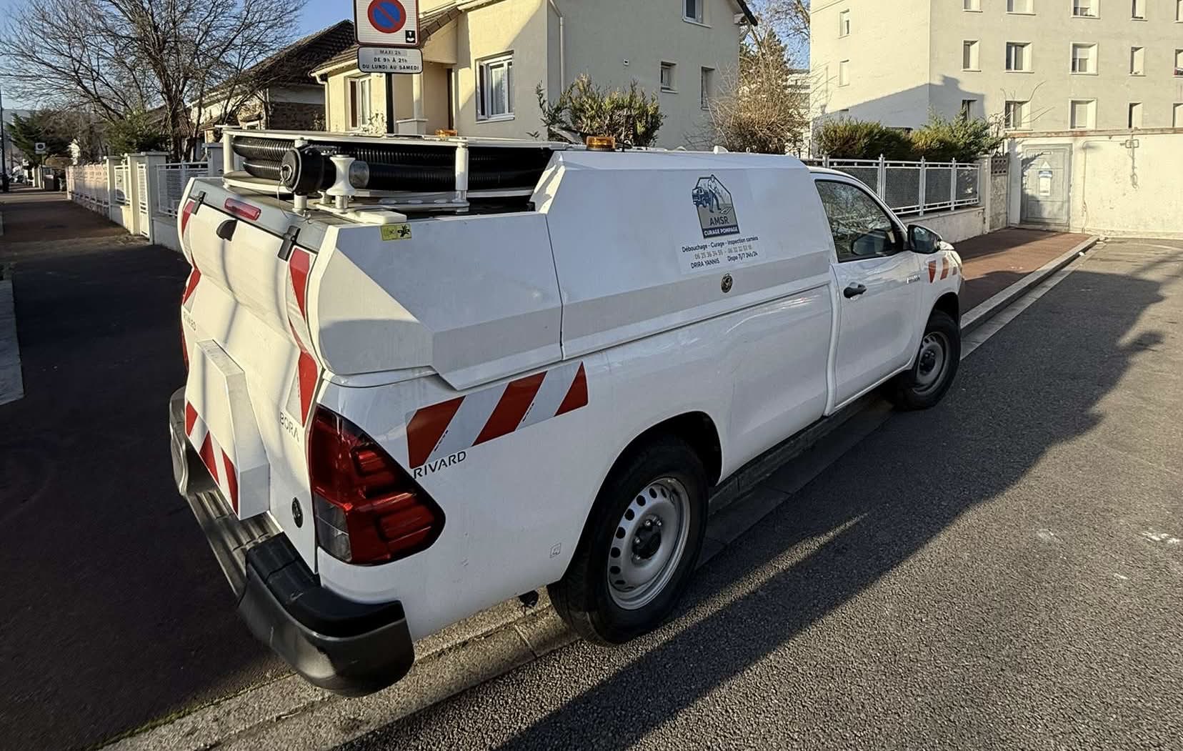 Camion Hydrocureur AMSR en intervention